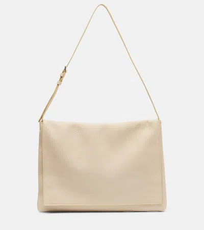 The Row Nan Leather Shoulder Bag In Sand