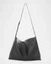 The Row Nan Shoulder Bag In Deer Leather In Black