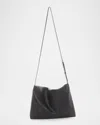 The Row Nan Shoulder Bag In Deer Leather In Black
