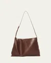 The Row Nan Shoulder Bag In Silk Leather In Brown