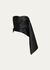 The Row Nana Draped Bandeau Top In Black