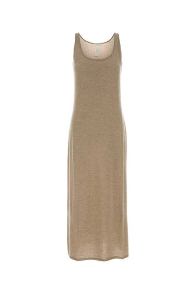 The Row Nareen Cashmere Midi Dress In Beige O Tan