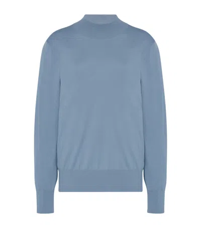 The Row Nari Sheep Wool Sweater In Blue