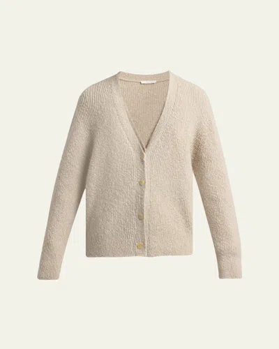 The Row Naroch Cashmere Rib Knit Cardigan In Sand