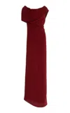 The Row Nassau Silk Crêpe Gown In Burgundy