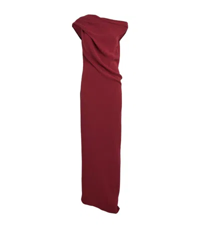 The Row Nassau Silk Crêpe Gown In Red