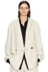 The Row Nat Jacket In Pearl Grey