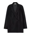 The Row Nat Linen-blend Blazer In Black