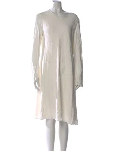 Pre-owned The Row Navia Knee-length Dress In Neutral