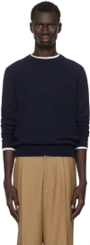 The Row Navy Benji Sweater In Drn Dark Navy