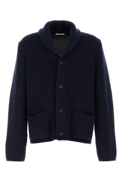 The Row Navy Blue Cashmere And Cotton For Cardigan