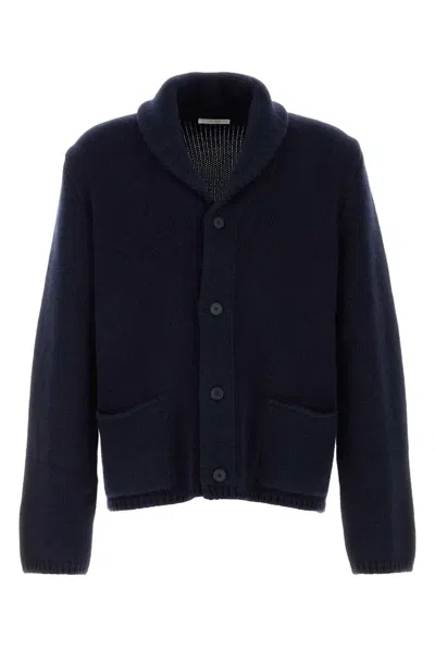 The Row Navy Blue Cashmere And Cotton For Cardigan