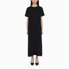 THE ROW THE ROW NAVY BLUE CREW NECK MAXI DRESS