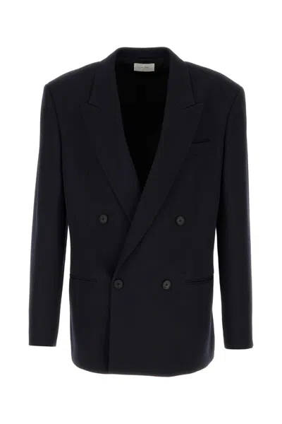 THE ROW NAVY BLUE WOOL DONNES JACKET