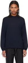 The Row Navy Delsie Long Sleeve T-shirt In Navy