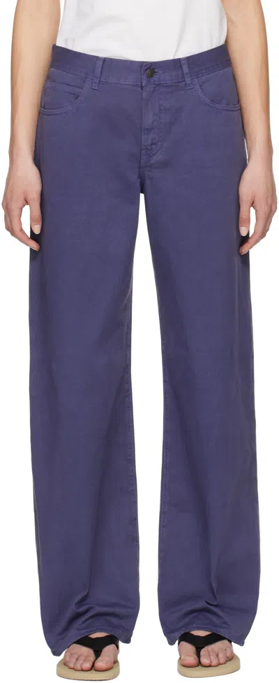 The Row Navy Eglitta Jeans In Pul Purple Blue