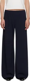 The Row Lazco Flat-front Wide Leg Pants In Blue