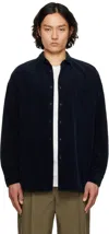 The Row Navy Lancaster Shirt In Dkb Dark Blue