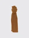 The Row Rectangular Knitted Ribbed Scarf In Brown