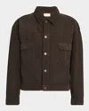 The Row Ness Cotton Corduroy Jacket In Dark Coffee