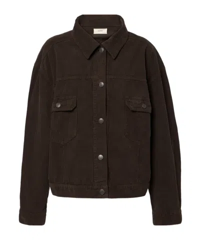 The Row Ness Cotton Corduroy Jacket In Brown