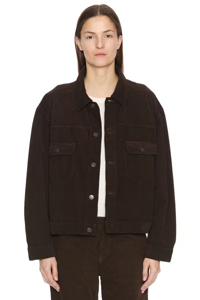 The Row Ness Jacket In Dark Coffee
