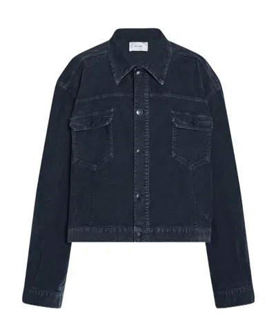 The Row Ness Single-breasted Denim Jacket In Blue