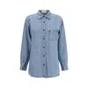 The Row Nesson Oversized Linen Button-down Shirt In Blue