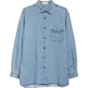 The Row Nesson Oversized Linen Button-down Shirt In Bleached