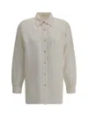 The Row Nesson Oversized Linen Denim Shirt