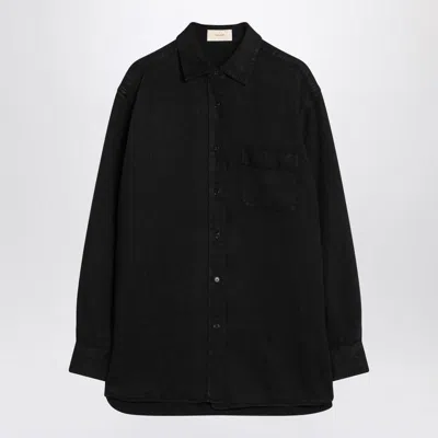 The Row Nesson Denim Shirt In Black