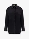 The Row Nesson Oversized Linen Button-down Shirt In Black