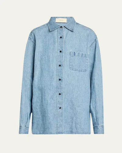 THE ROW NESSON OVERSIZED LINEN BUTTON-DOWN SHIRT