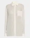 The Row Nesson Sheer Oversized Shirt