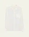 The Row Nesson Sheer Oversized Shirt In White