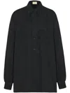 The Row Nesson Oversized Linen Button-down Shirt In Black