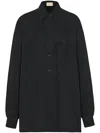 The Row Nesson Oversized Linen Button-down Shirt In Black