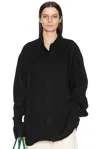 The Row Nesson Oversized Linen Button-down Shirt In Black