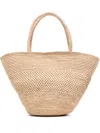 The Row Neutral Emilie Raffia Tote Bag In Neutrals