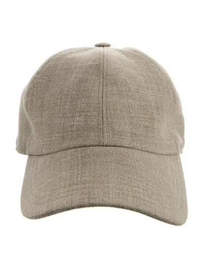 Pre-owned The Row Neutral Silk Baseball Hat