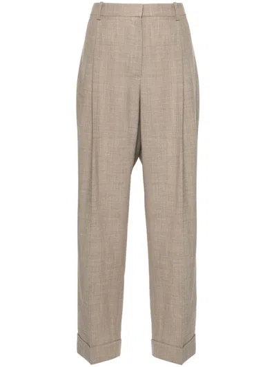 The Row Tor High-waist Tailored Trousers In Neutrals