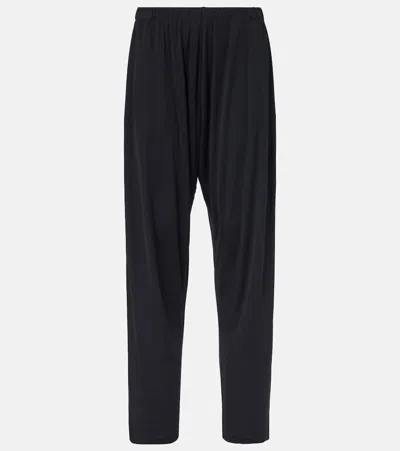 The Row Nevia Straight Pants In Black