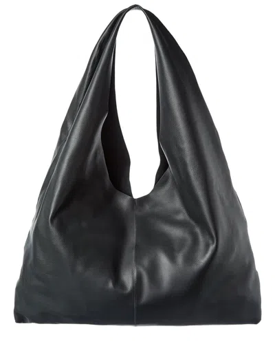 The Row New Bindle Leather Hobo In Black