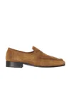 The Row New Soft Suede Loafers In Brown