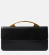 The Row Nia Leather Shoulder Bag In Black