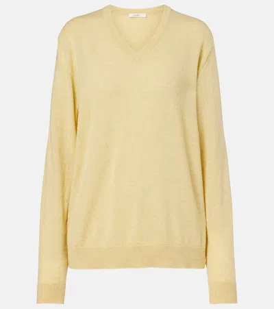 The Row Yellow Nian Cashmere Sweater