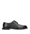 The Row Nic Leather Derby Shoes In Black