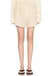The Row Nicasia Shorts In Sage Tint & Graphene
