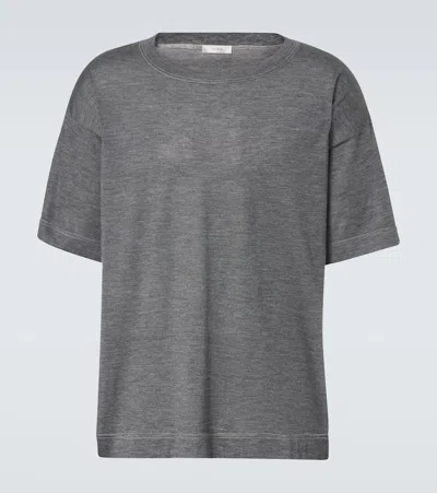 The Row Nico Cashmere And Silk Top In Grey