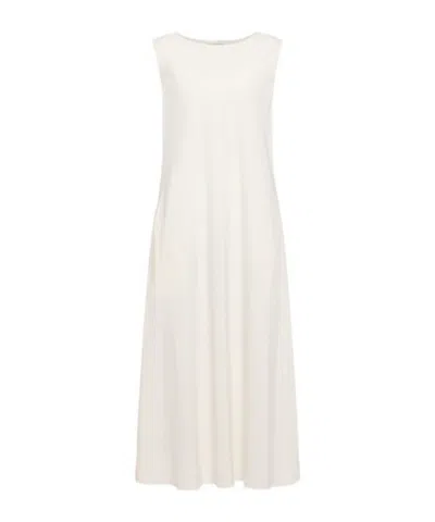 The Row Nicole Silk Toile Long Dress In White